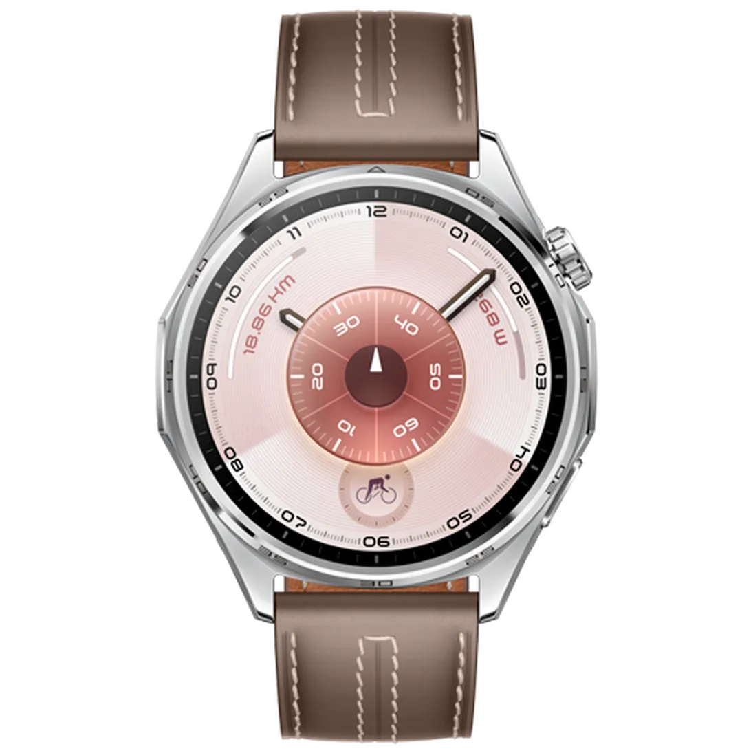 Huawei Huawei Watch GT 6 46mm Smartwatch - Zilver met Bruine Band