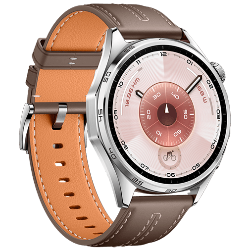 Huawei Huawei Watch GT 6 46mm Smartwatch - Zilver met Bruine Band