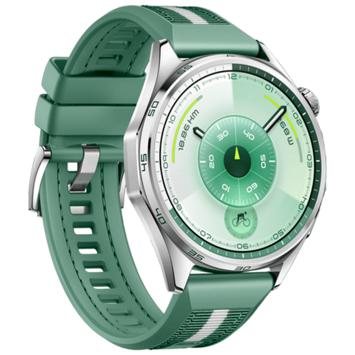 Huawei Huawei Watch GT 6 46mm Smartwatch - Zilver (Groene Band)