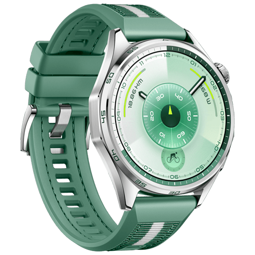 Huawei Huawei Watch GT 6 46mm Smartwatch - Zilver (Groene Band)