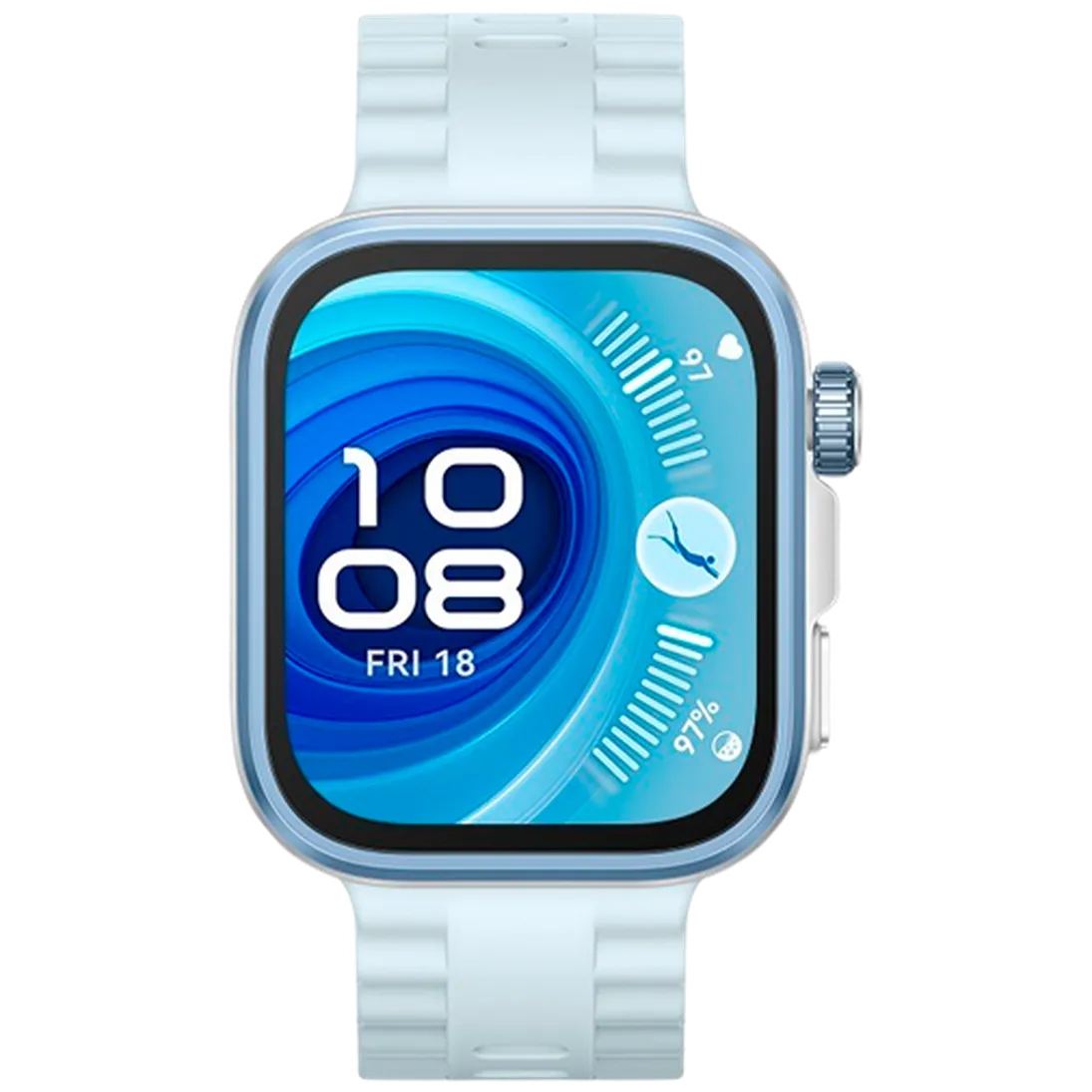 Huawei Huawei Watch Fit 4 Pro Smartwatch - Zilver met Blauwe Rubberen Band
