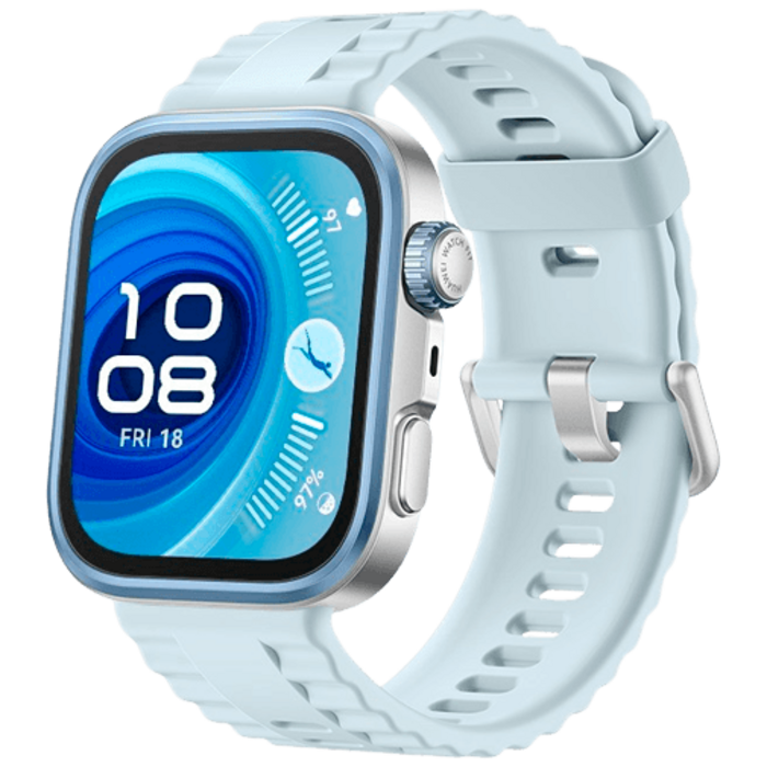 Huawei Huawei Watch Fit 4 Pro Smartwatch - Zilver met Blauwe Rubberen Band