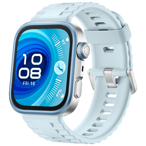Huawei Huawei Watch Fit 4 Pro Smartwatch - Zilver met Blauwe Rubberen Band