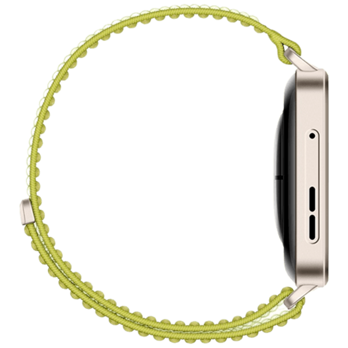 Huawei Huawei Watch Fit 4 Pro Goud met Groene Nylon Band