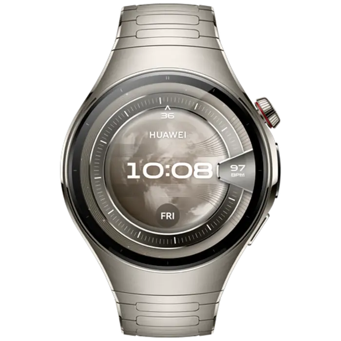 Huawei Huawei Watch 5 46mm Smartwatch - Zilver Titanium Band