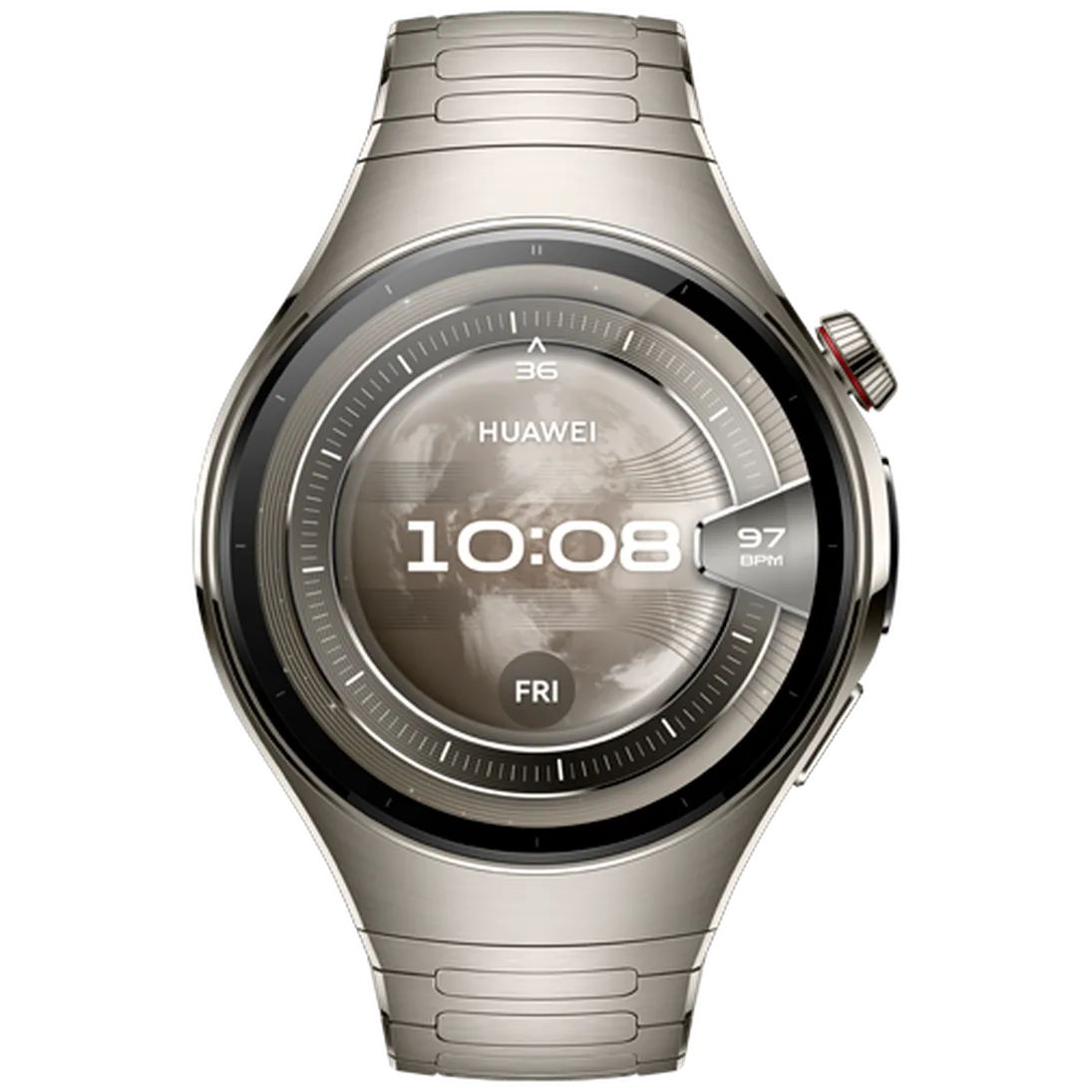 Huawei Huawei Watch 5 46mm Smartwatch - Zilver Titanium Band