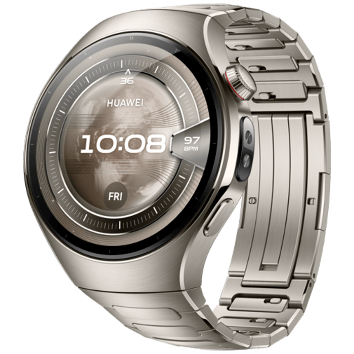 Huawei Huawei Watch 5 46mm Smartwatch - Zilver Titanium Band