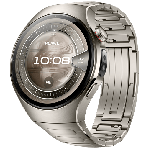 Huawei Huawei Watch 5 46mm Smartwatch - Zilver Titanium Band
