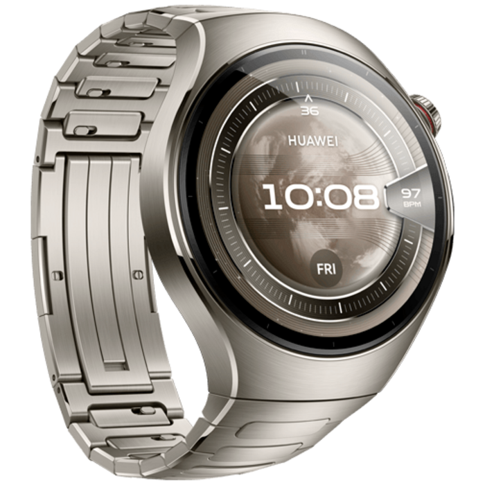 Huawei Huawei Watch 5 46mm Smartwatch - Zilver Titanium Band