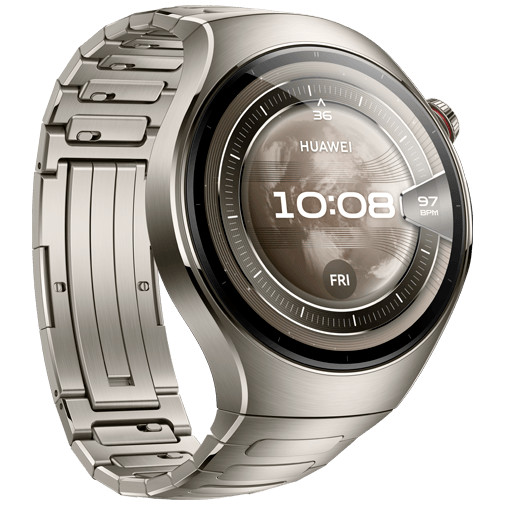Huawei Huawei Watch 5 46mm Smartwatch - Zilver Titanium Band