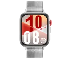 Huawei Huawei Watch Fit 4 Smartwatch - Zilver met Grijze Nylon Band