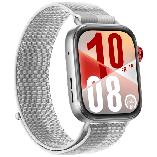 Huawei Huawei Watch Fit 4 Smartwatch - Zilver met Grijze Nylon Band