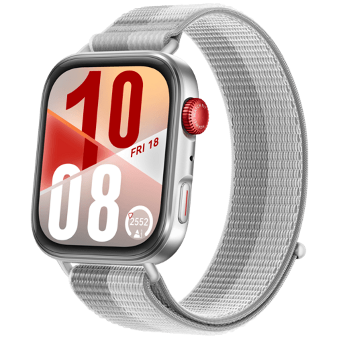 Huawei Huawei Watch Fit 4 Smartwatch - Zilver met Grijze Nylon Band