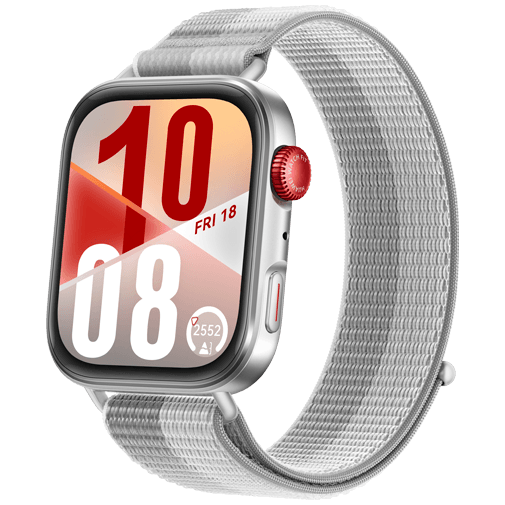 Huawei Huawei Watch Fit 4 Smartwatch - Zilver met Grijze Nylon Band