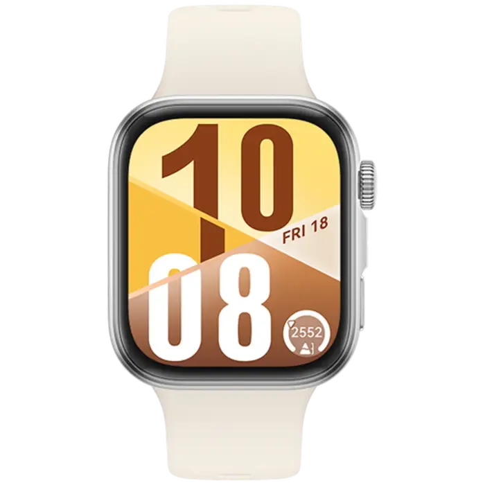 Huawei Huawei Watch Fit 4 Smartwatch - Zilver met Witte Rubberen Band