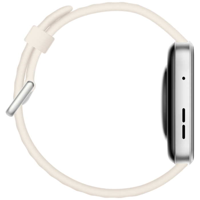 Huawei Huawei Watch Fit 4 Smartwatch - Zilver met Witte Rubberen Band