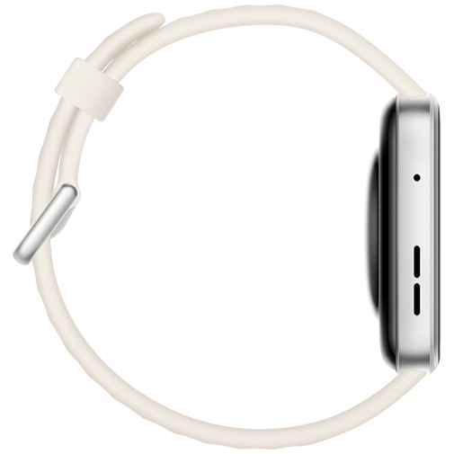 Huawei Huawei Watch Fit 4 Smartwatch - Zilver met Witte Rubberen Band
