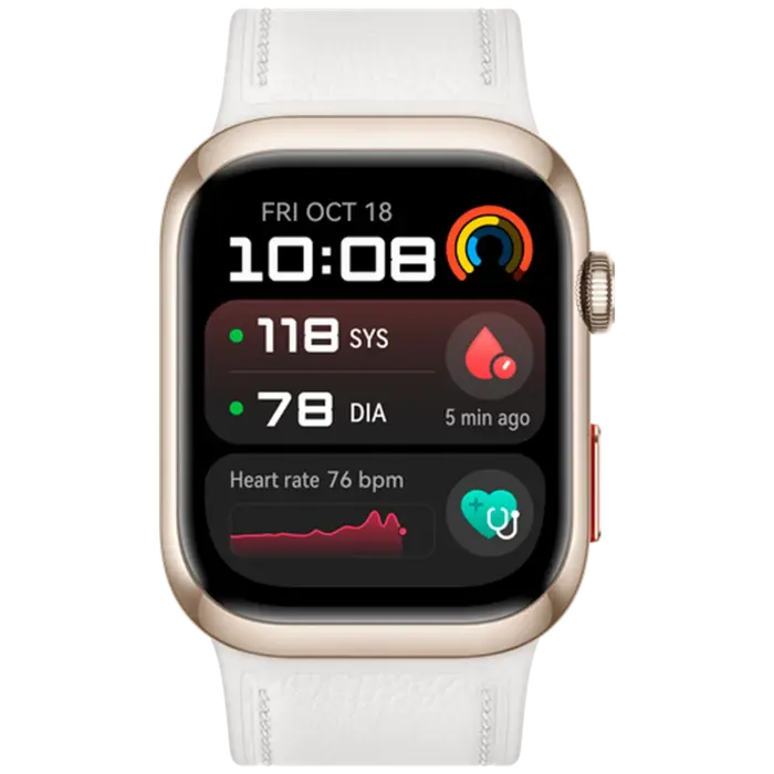 Huawei Huawei Watch D2 Smartwatch - Goud met Witte Band