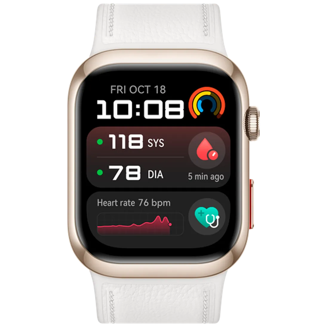Huawei Huawei Watch D2 Smartwatch - Goud met Witte Band