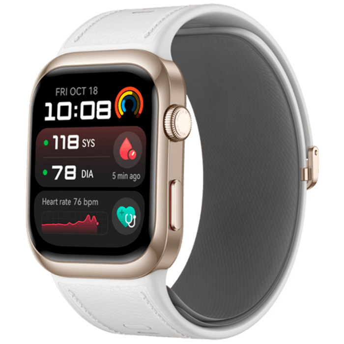Huawei Huawei Watch D2 Smartwatch - Goud met Witte Band