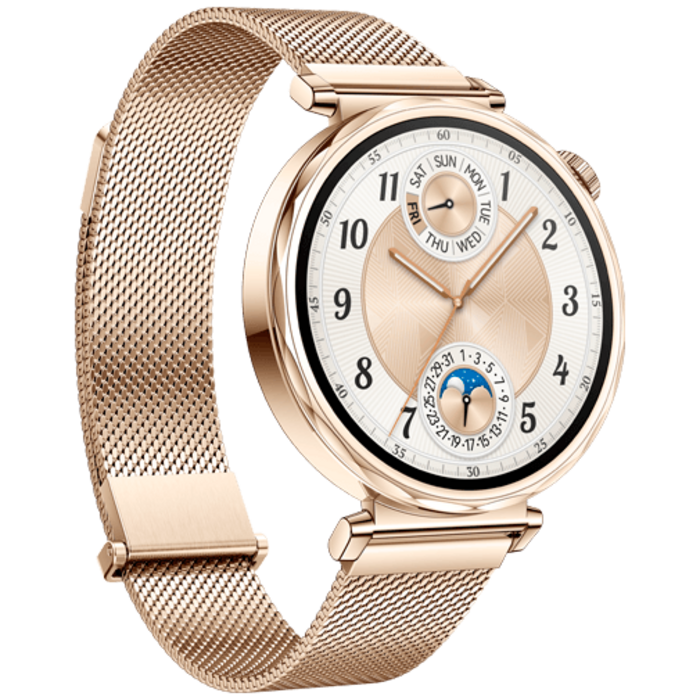 Huawei Huawei Watch GT 5 41mm Smartwatch - Goud met Milanese Band