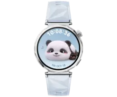 Huawei Huawei Watch GT 5 41mm Smartwatch Zilver - Blauwe Rubberen Band