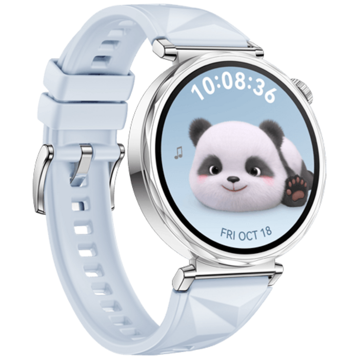 Huawei Huawei Watch GT 5 41mm Smartwatch Zilver - Blauwe Rubberen Band