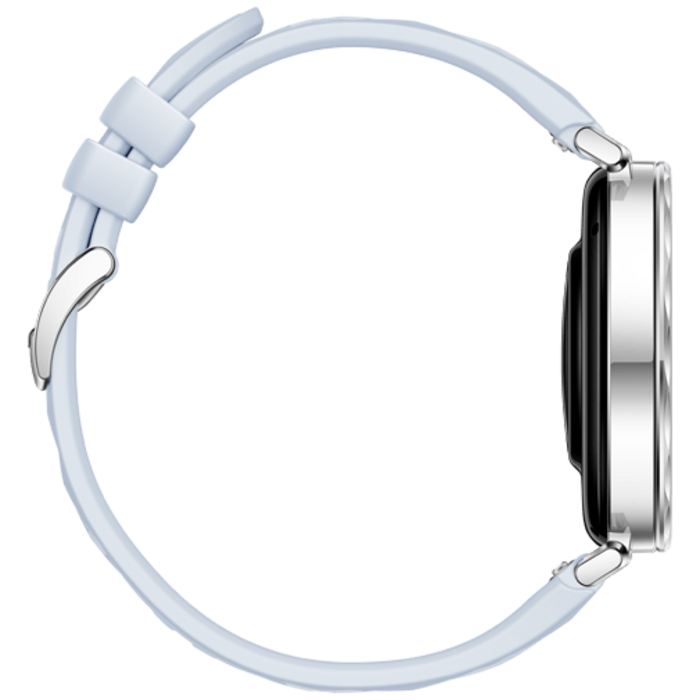 Huawei Huawei Watch GT 5 41mm Smartwatch Zilver - Blauwe Rubberen Band