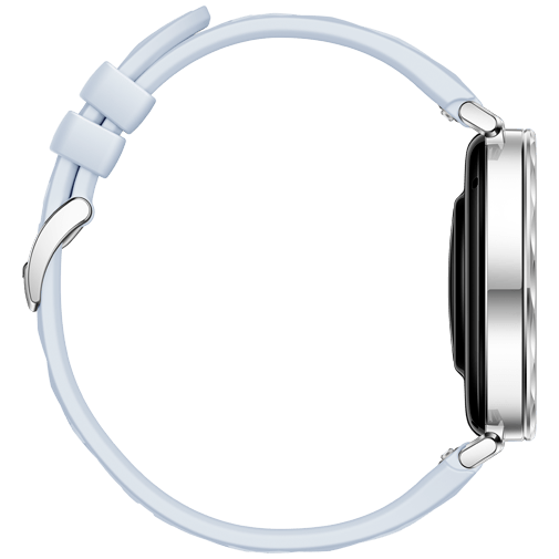 Huawei Huawei Watch GT 5 41mm Smartwatch Zilver - Blauwe Rubberen Band