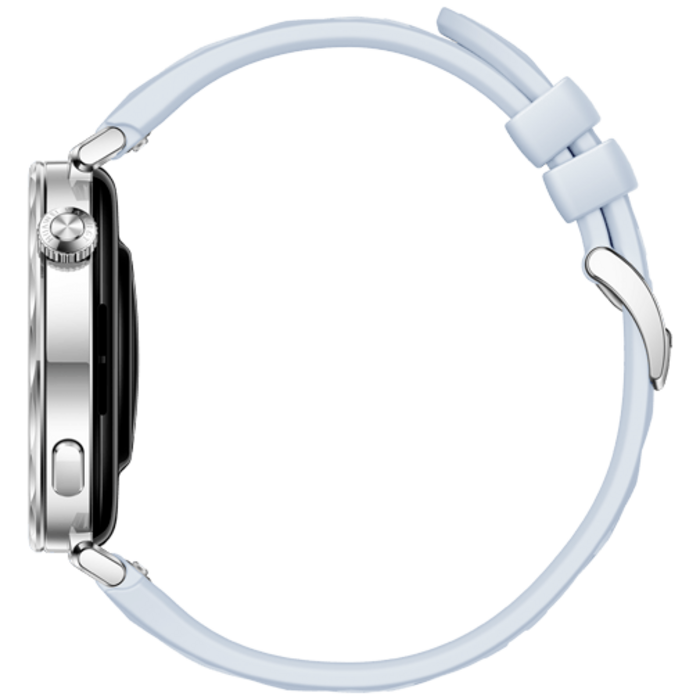 Huawei Huawei Watch GT 5 41mm Smartwatch Zilver - Blauwe Rubberen Band