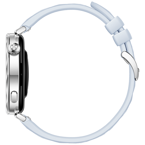 Huawei Huawei Watch GT 5 41mm Smartwatch Zilver - Blauwe Rubberen Band