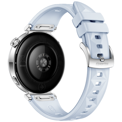 Huawei Huawei Watch GT 5 41mm Smartwatch Zilver - Blauwe Rubberen Band