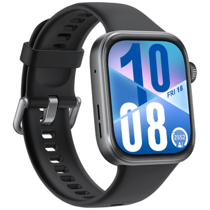 Huawei Huawei Watch Fit 4 Smartwatch - Grijs met Zwarte Rubberen Band