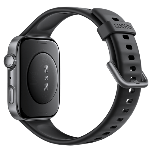 Huawei Huawei Watch Fit 4 Smartwatch - Grijs met Zwarte Rubberen Band