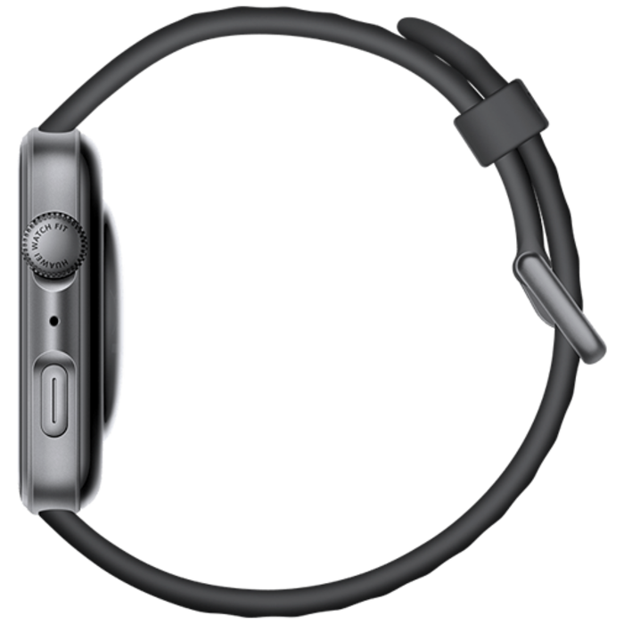 Huawei Huawei Watch Fit 4 Smartwatch - Grijs met Zwarte Rubberen Band