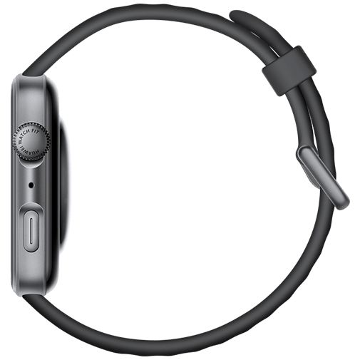 Huawei Huawei Watch Fit 4 Smartwatch - Grijs met Zwarte Rubberen Band
