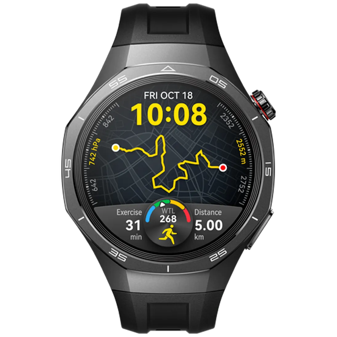 Huawei Huawei Watch GT 5 Pro 46mm Smartwatch - Zwart (Rubberen Band)