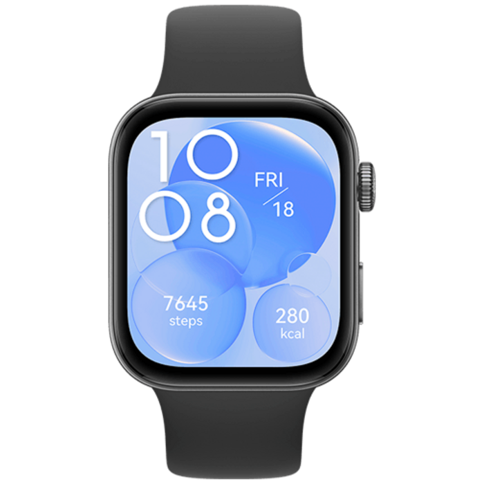 Huawei Huawei Watch Fit 3 Smartwatch - Zwart met Siliconenband