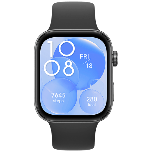 Huawei Huawei Watch Fit 3 Smartwatch - Zwart met Siliconenband