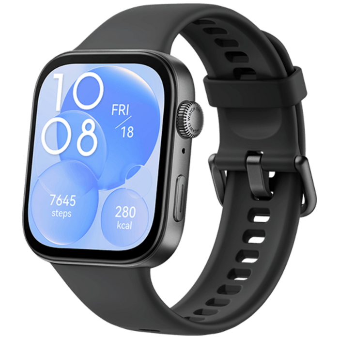 Huawei Huawei Watch Fit 3 Smartwatch - Zwart met Siliconenband
