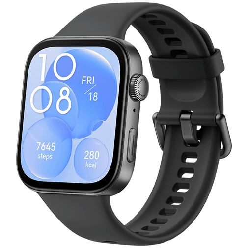 Huawei Huawei Watch Fit 3 Smartwatch - Zwart met Siliconenband