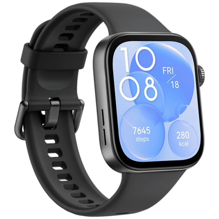Huawei Huawei Watch Fit 3 Smartwatch - Zwart met Siliconenband
