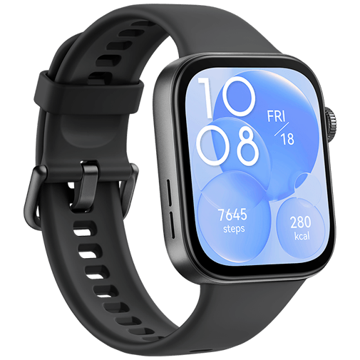 Huawei Huawei Watch Fit 3 Smartwatch - Zwart met Siliconenband