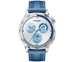 Huawei Huawei Watch GT 5 46mm Smartwatch - Zilver met Blauwe Textiel Band