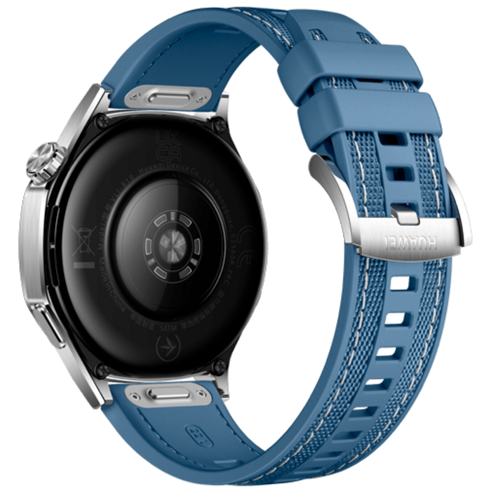 Huawei Huawei Watch GT 5 46mm Smartwatch - Zilver met Blauwe Textiel Band