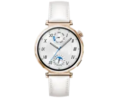 Huawei Huawei Watch GT 5 41mm Smartwatch - Goud met Witte Leren Band