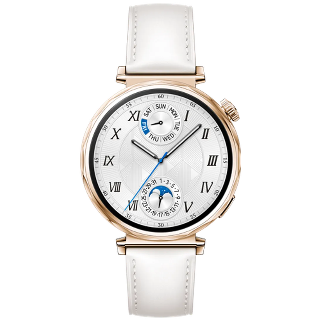 Huawei Huawei Watch GT 5 41mm Smartwatch - Goud met Witte Leren Band