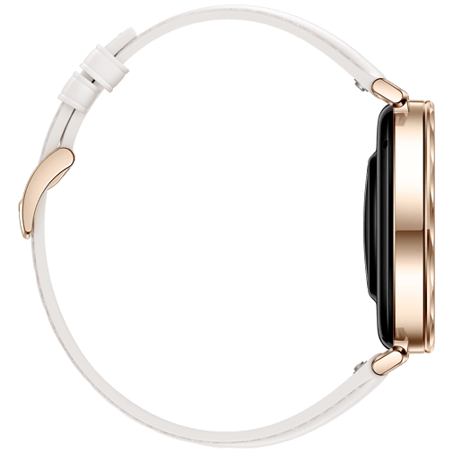 Huawei Huawei Watch GT 5 41mm Smartwatch - Goud met Witte Leren Band
