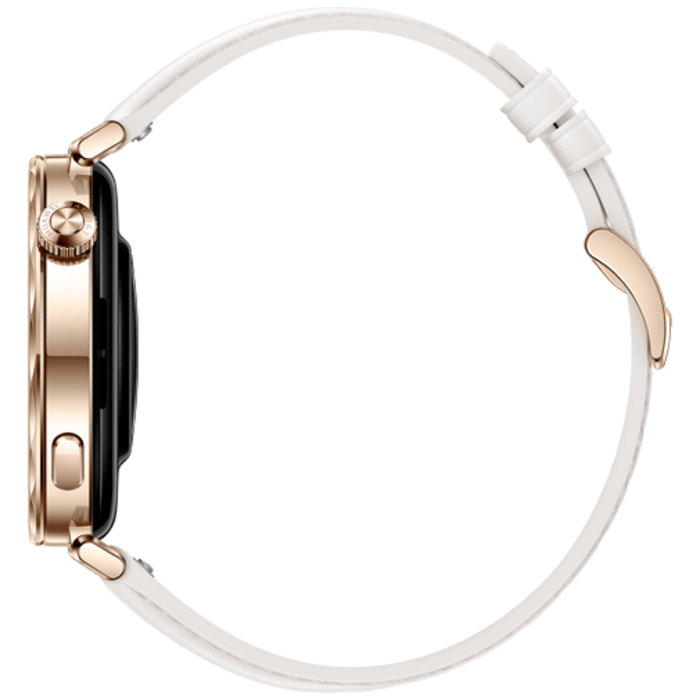 Huawei Huawei Watch GT 5 41mm Smartwatch - Goud met Witte Leren Band