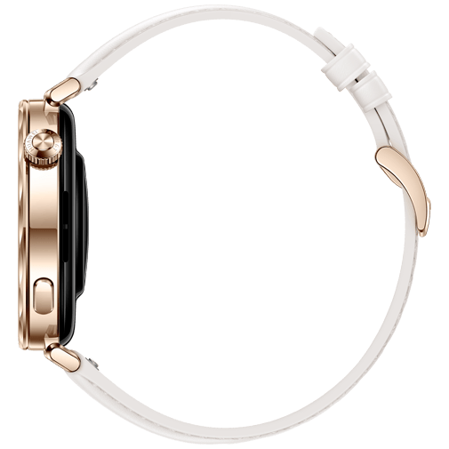 Huawei Huawei Watch GT 5 41mm Smartwatch - Goud met Witte Leren Band